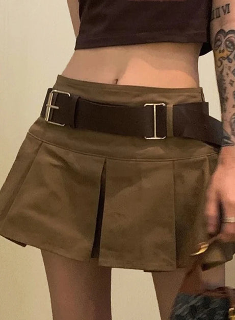 Utility-Minirock mit Gürtel