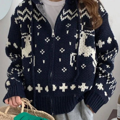 Cozy Nordic Zip Cardigan