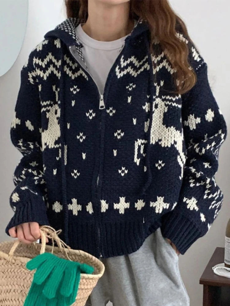 Cozy Nordic Zip Cardigan