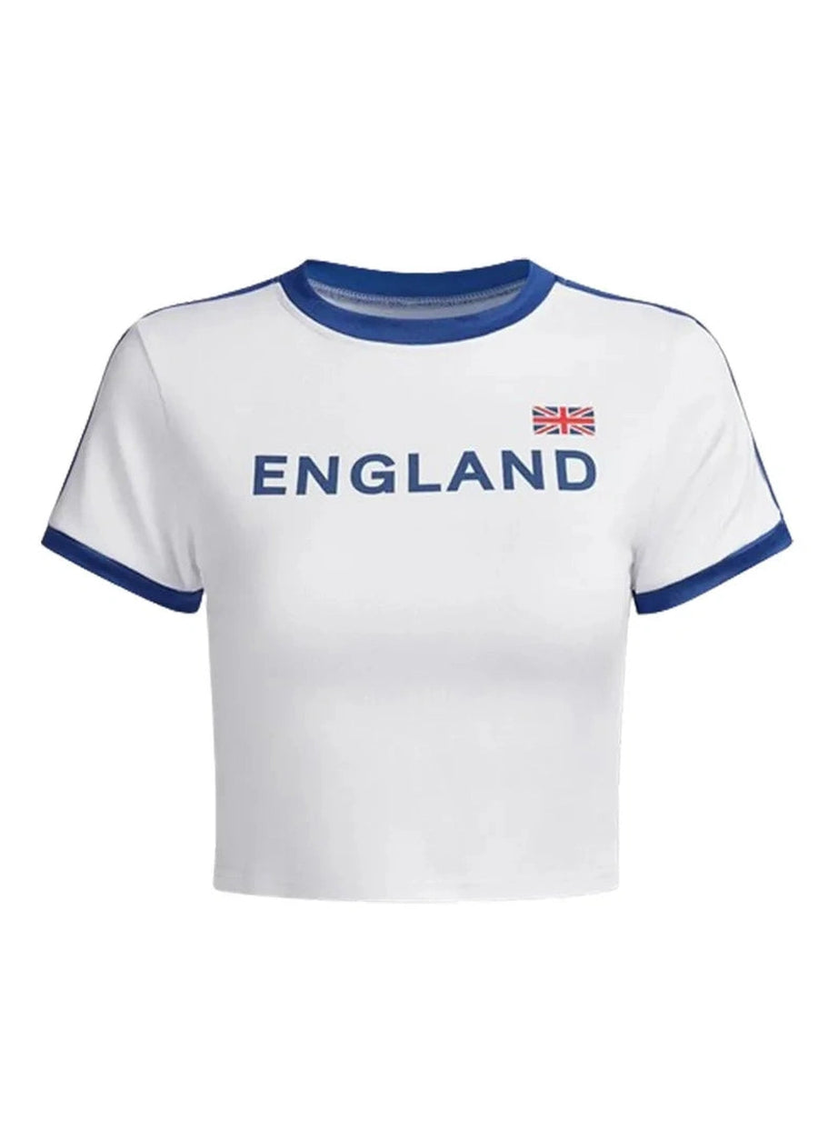 Retro England Ringer Top