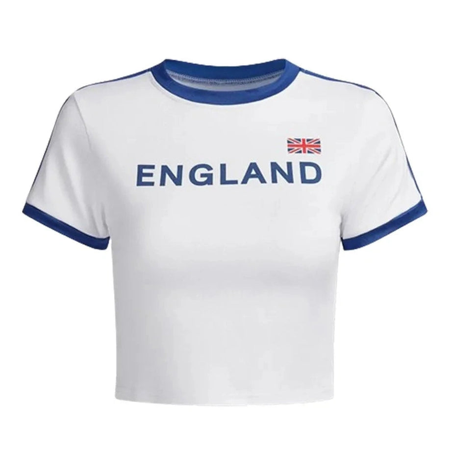 Retro England Ringer Top