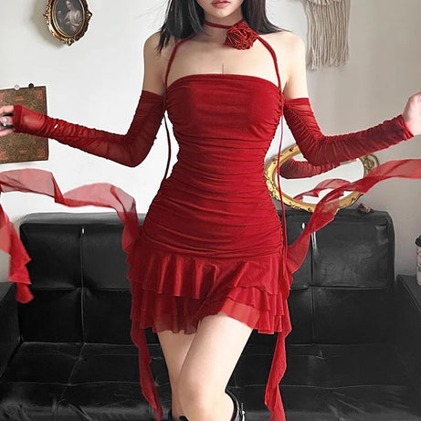 Ruched Off-Shoulder Fairy Dress