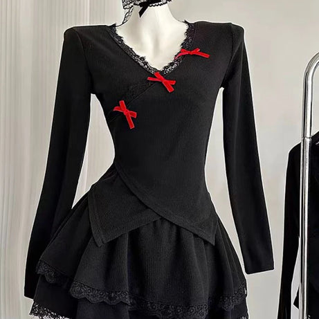 Midnight Doll Lace Set