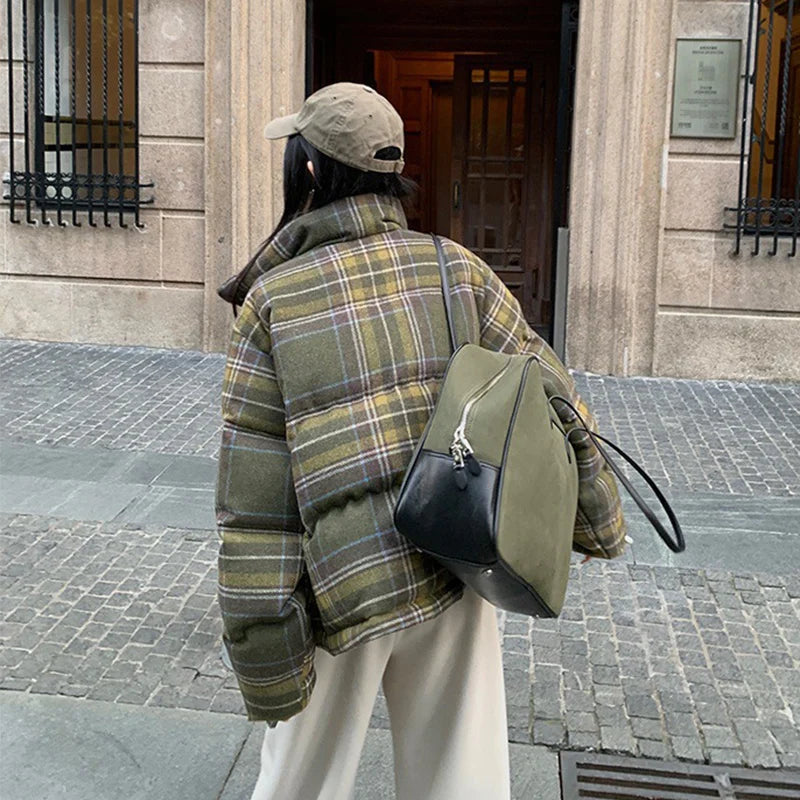 Forest Check Puffer Jacket
