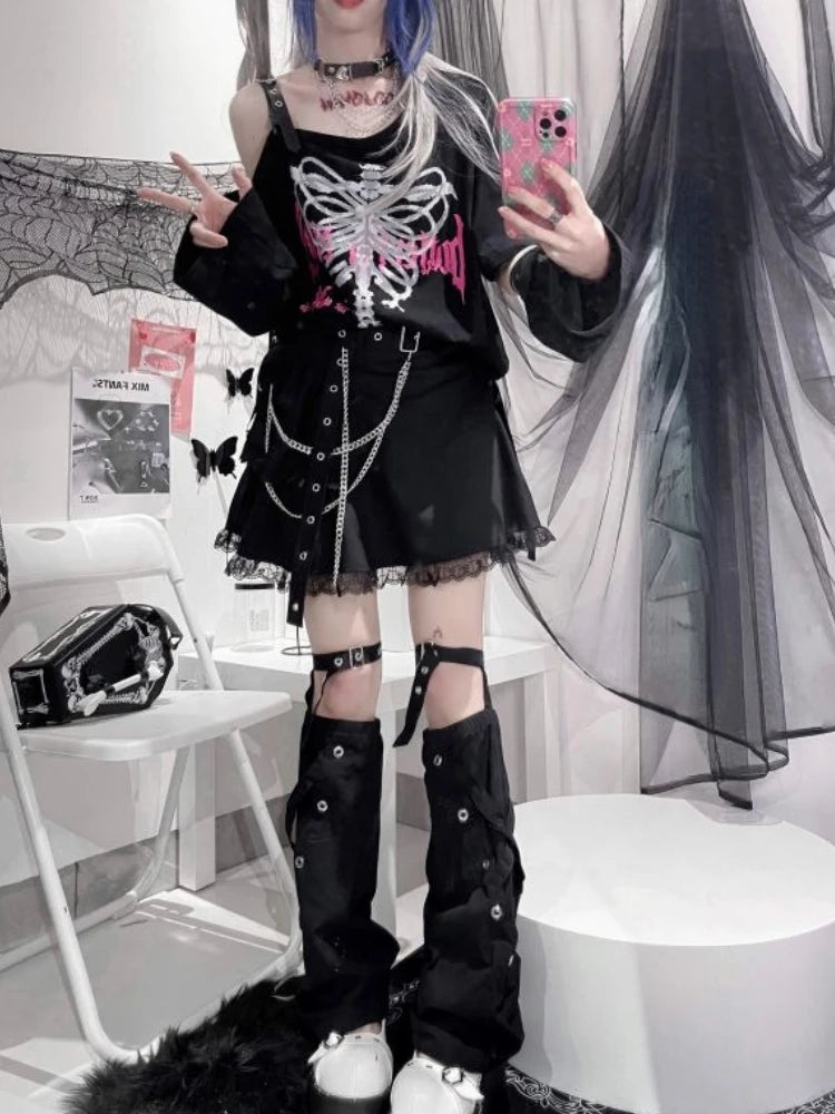 Butterfly Ribcage Off-Shoulder Top