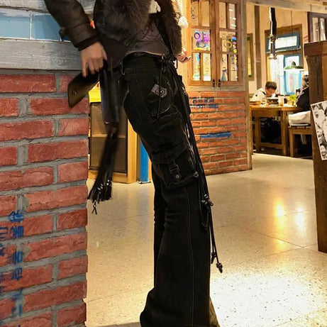 Utility Cargo Flare Jeans