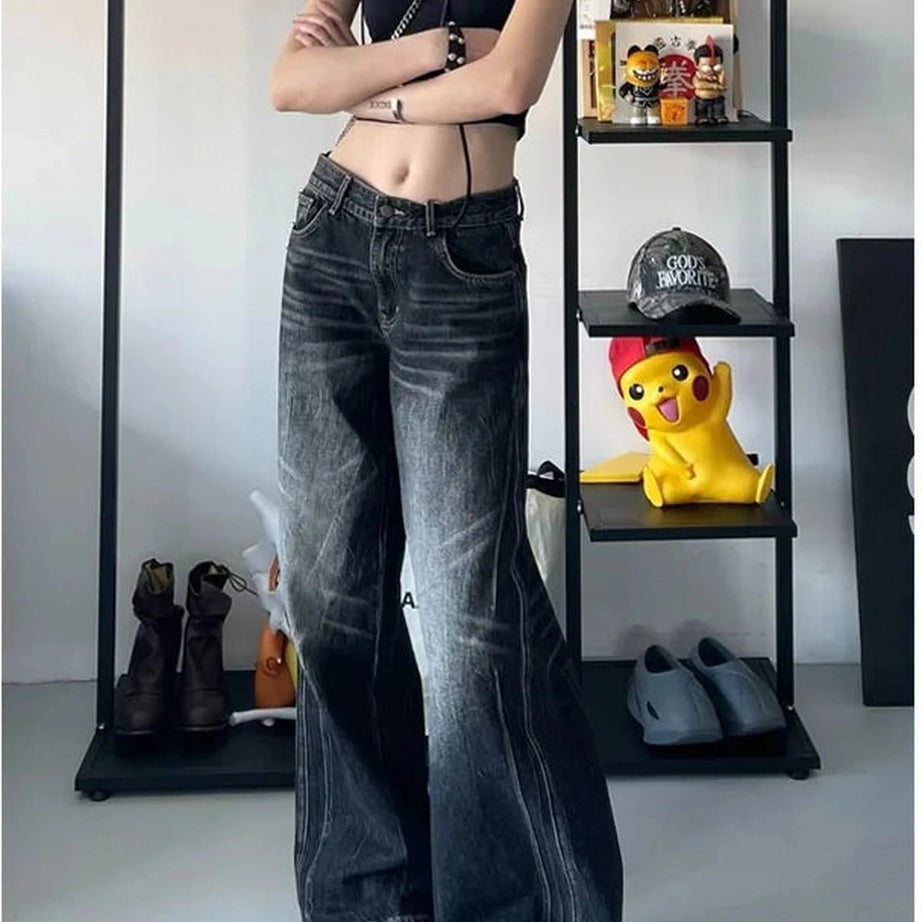 Y2k Midnight Groove Wide Leg Jeans