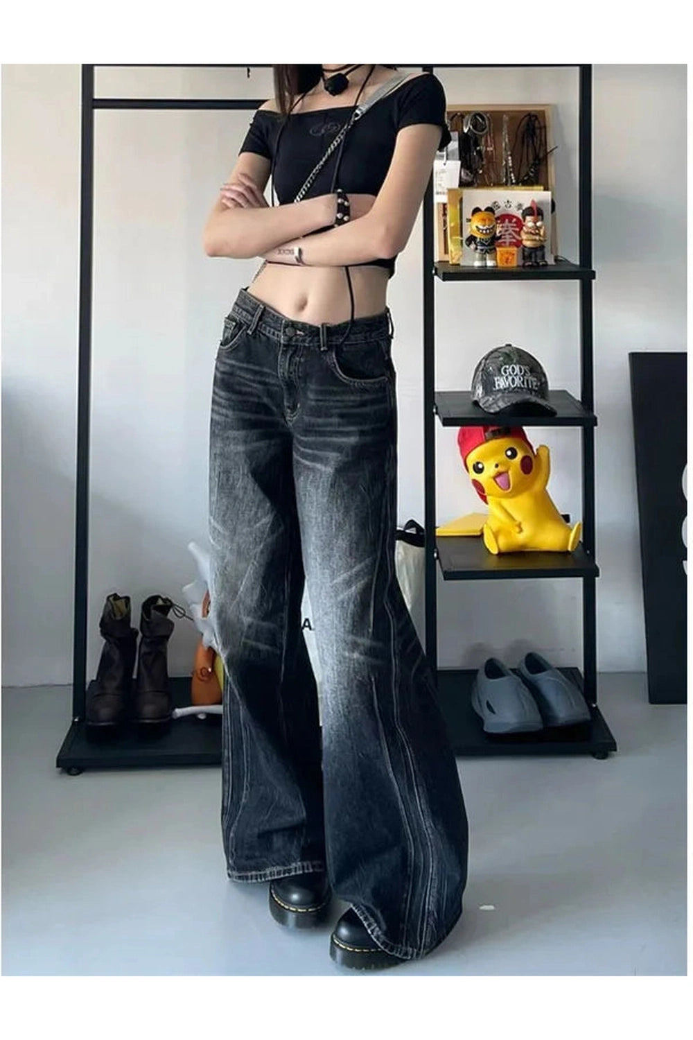 Y2k Midnight Groove Wide Leg Jeans
