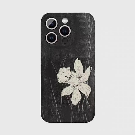 Daffodil on Charcoal iPhone Case