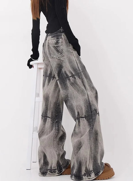 Smoke Fade Wide Jeans