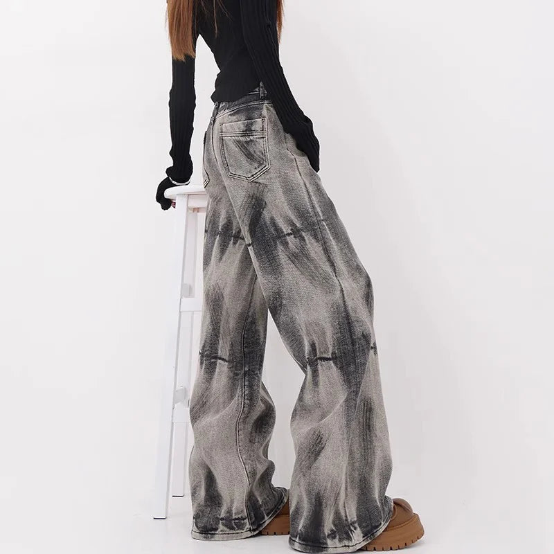 Smoke Fade Wide Jeans