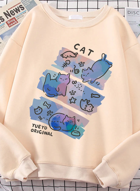 Pastel Meow Mix Sweatshirt