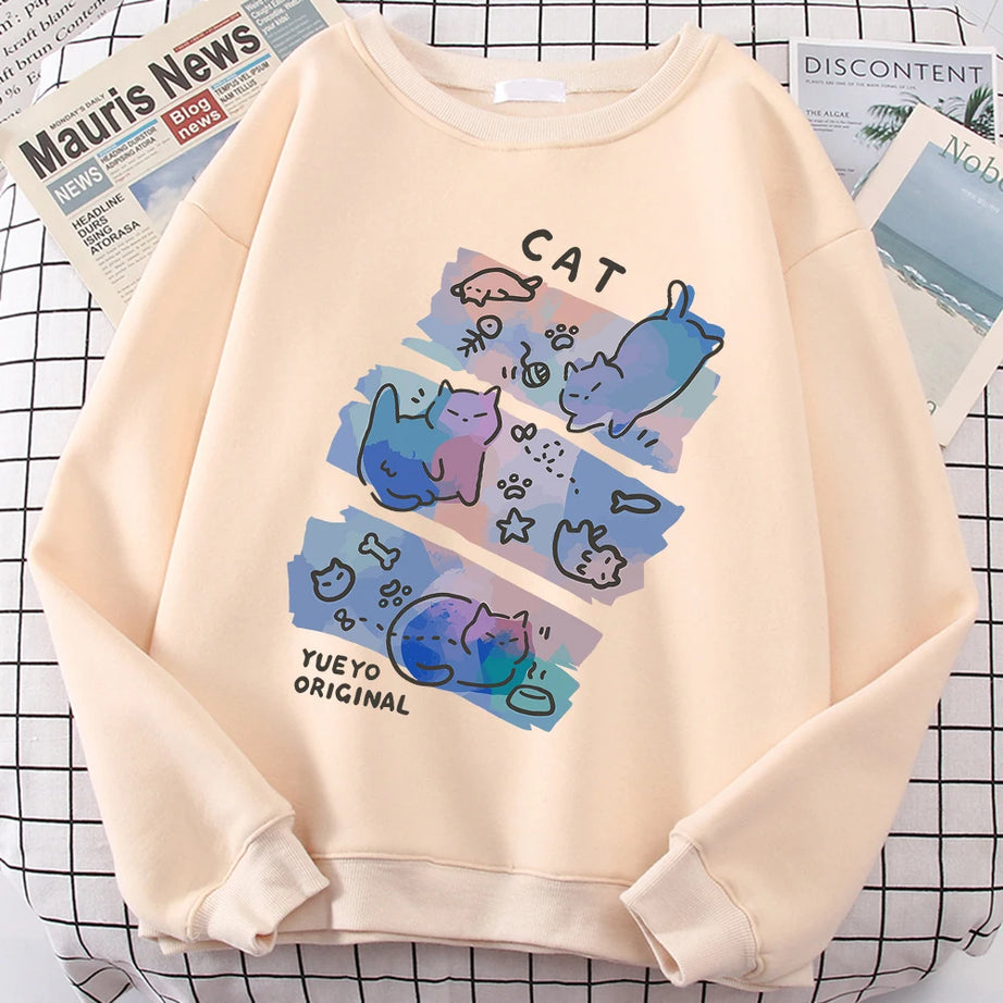 Pastel Meow Mix Sweatshirt