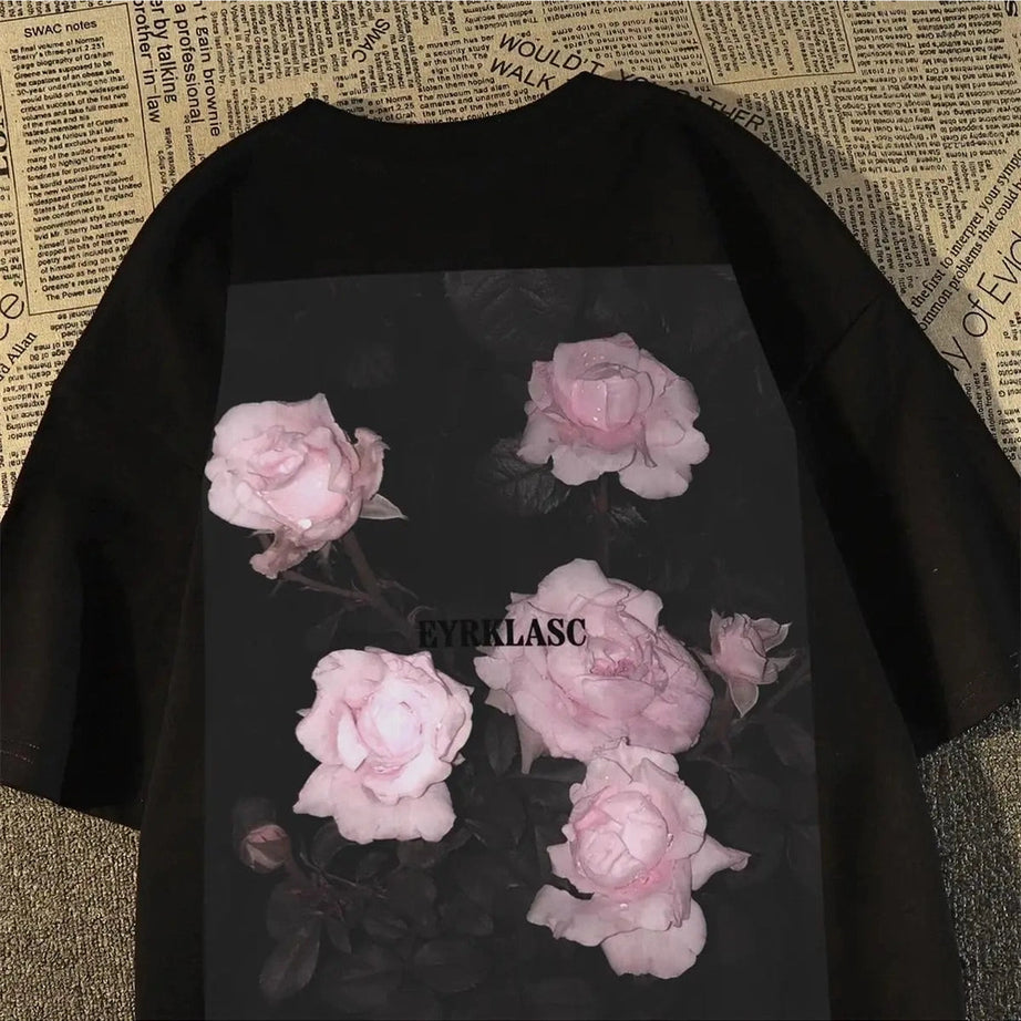 Y2k Midnight Bloom Graphic T-Shirt