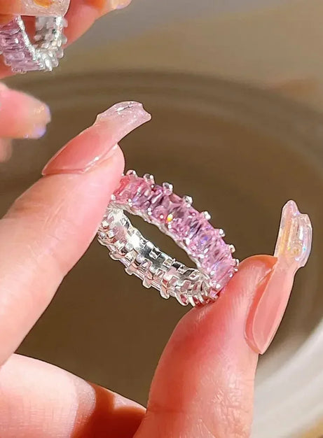 Pink Love Crystal Rings