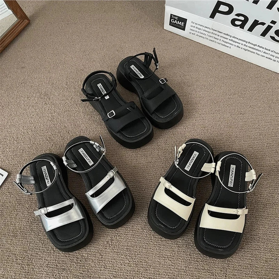 Minimalist Square Toe Sandals