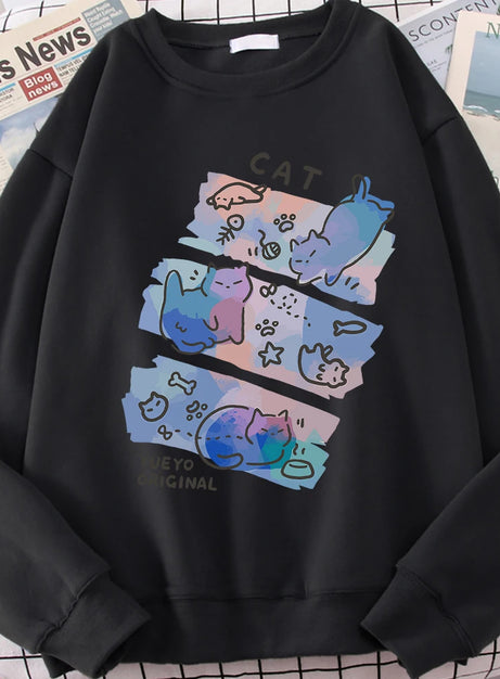 Pastel Meow Mix Sweatshirt