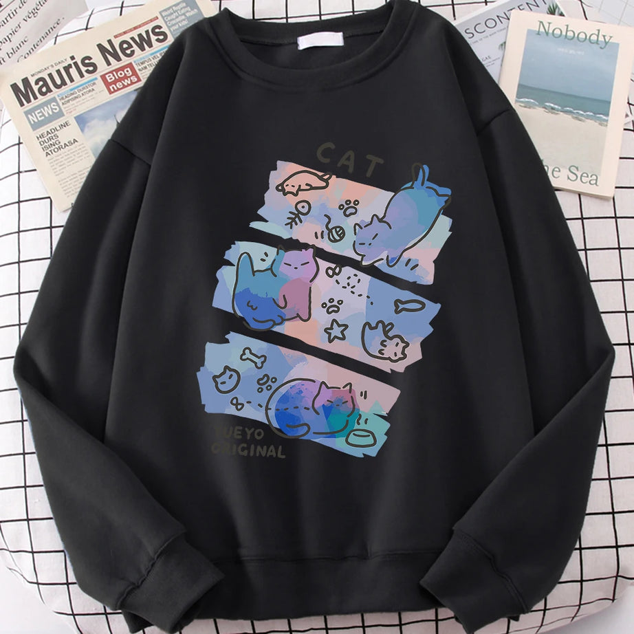 Pastel Meow Mix Sweatshirt