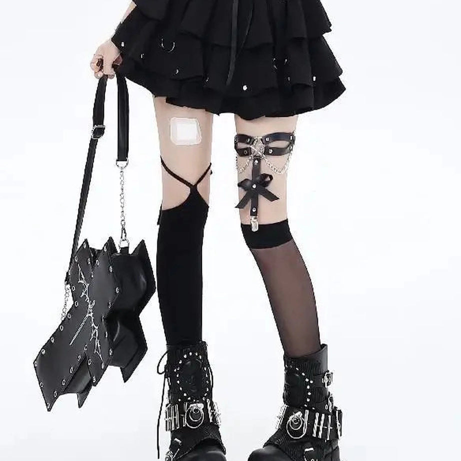 Y2k Gothic Layered Corset Skirt