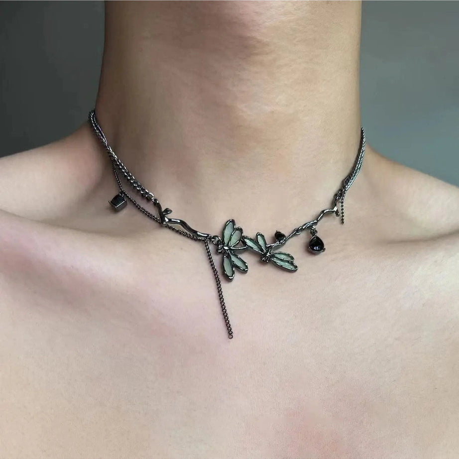 Enchanted Dragonfly Gothic Choker