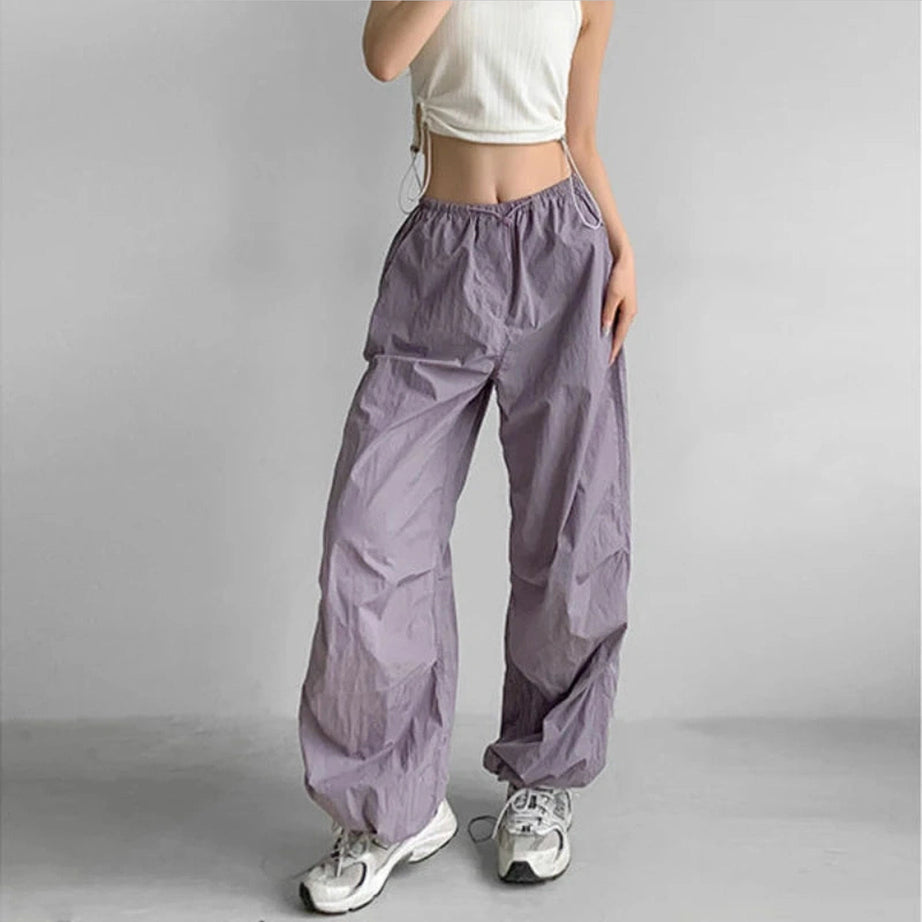 Baggy Lilac Parachute Pants