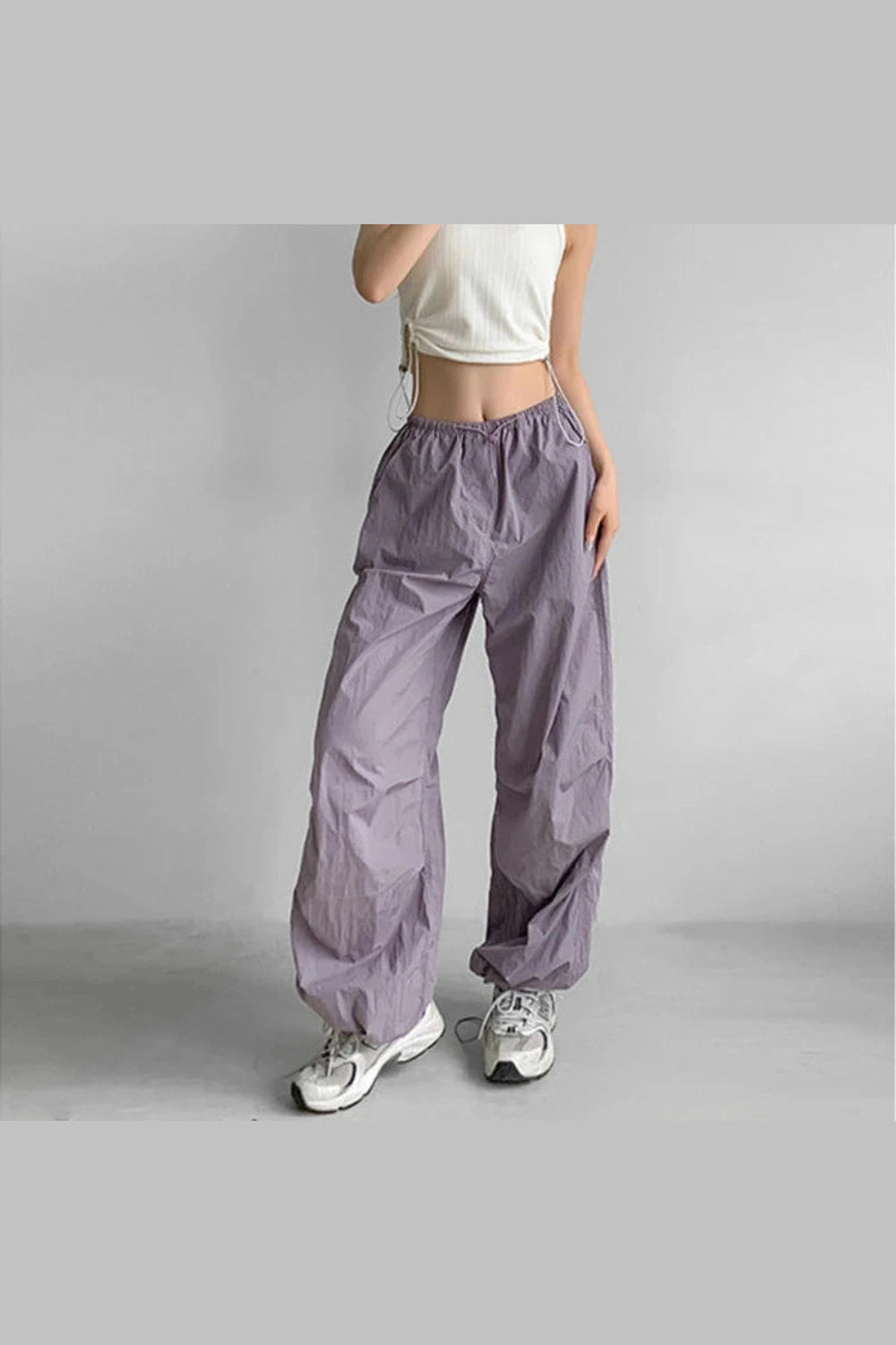 Baggy Lilac Parachute Pants