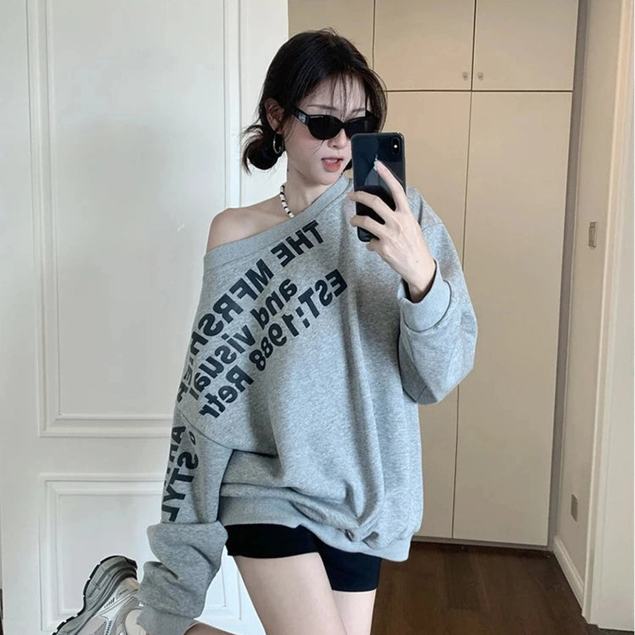 Off-Shoulder Casual Statement Sweater