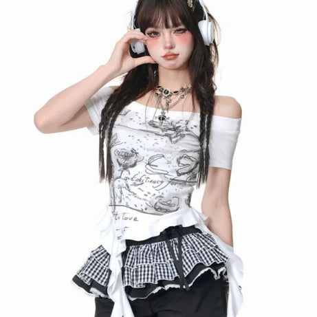 Starlit Chaos Off-Shoulder Top