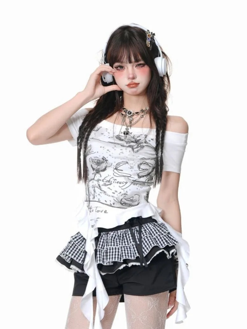 Starlit Chaos Off-Shoulder Top