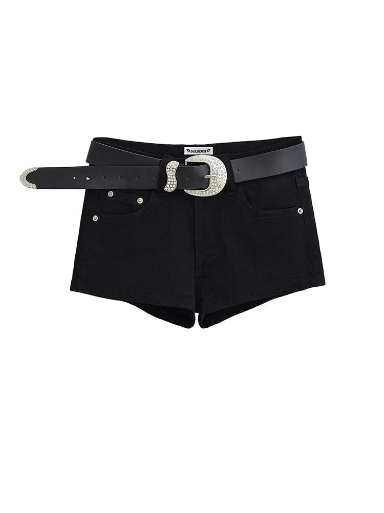 Midnight Glam Shorts mit Gürtel