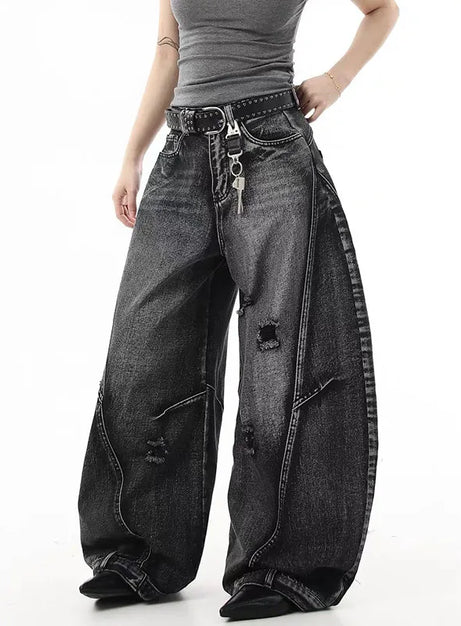 Y2K Black Graffiti  Jeans