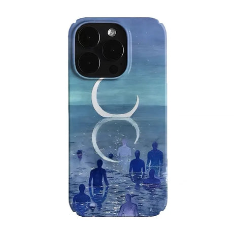 Ocean Moonlit Figures iPhone Case