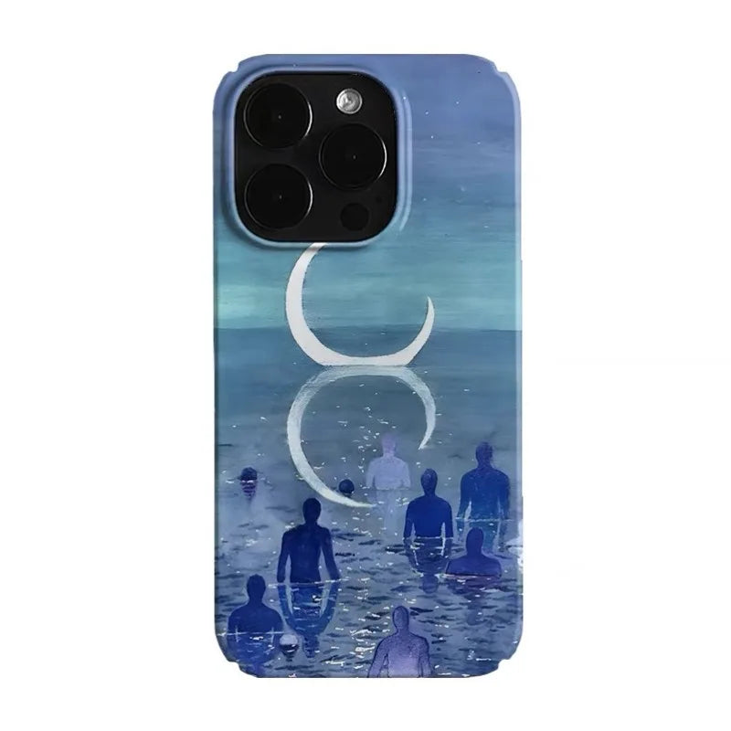 Ocean Moonlit Figures iPhone Case