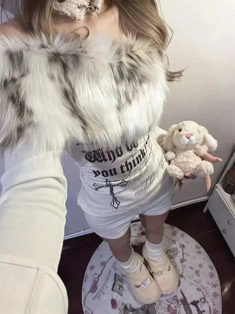 Frost Queen Off-Shoulder Top