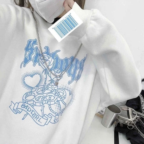 Badgirl Graphic Oversized Sweatshirt