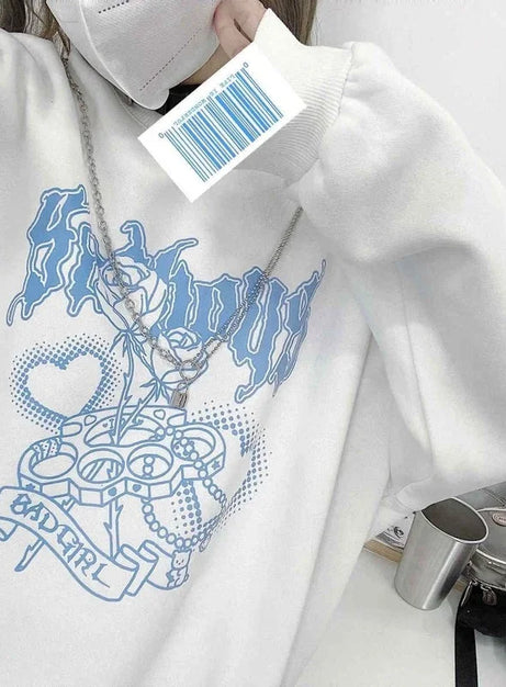 Badgirl Graphic Oversized Sweatshirt
