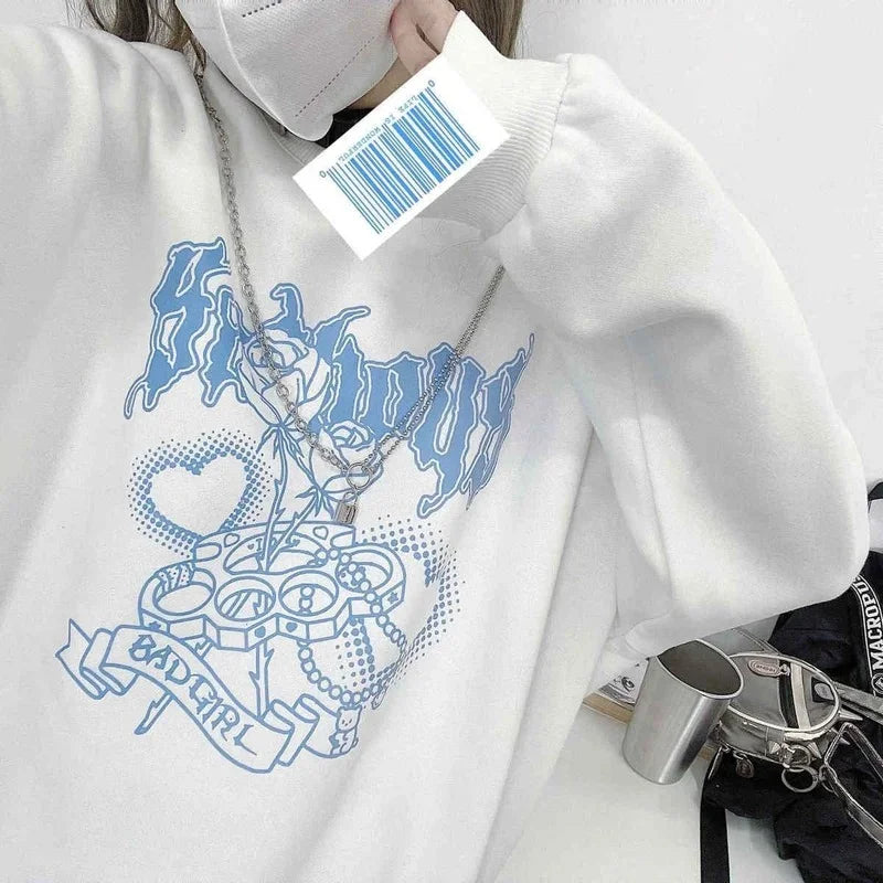 Badgirl Graphic Oversized Sweatshirt