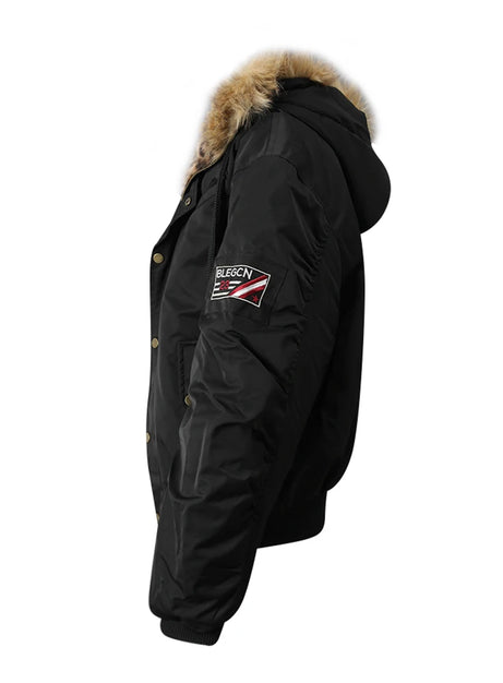 Midnight Prowl Fur Hood Jacket