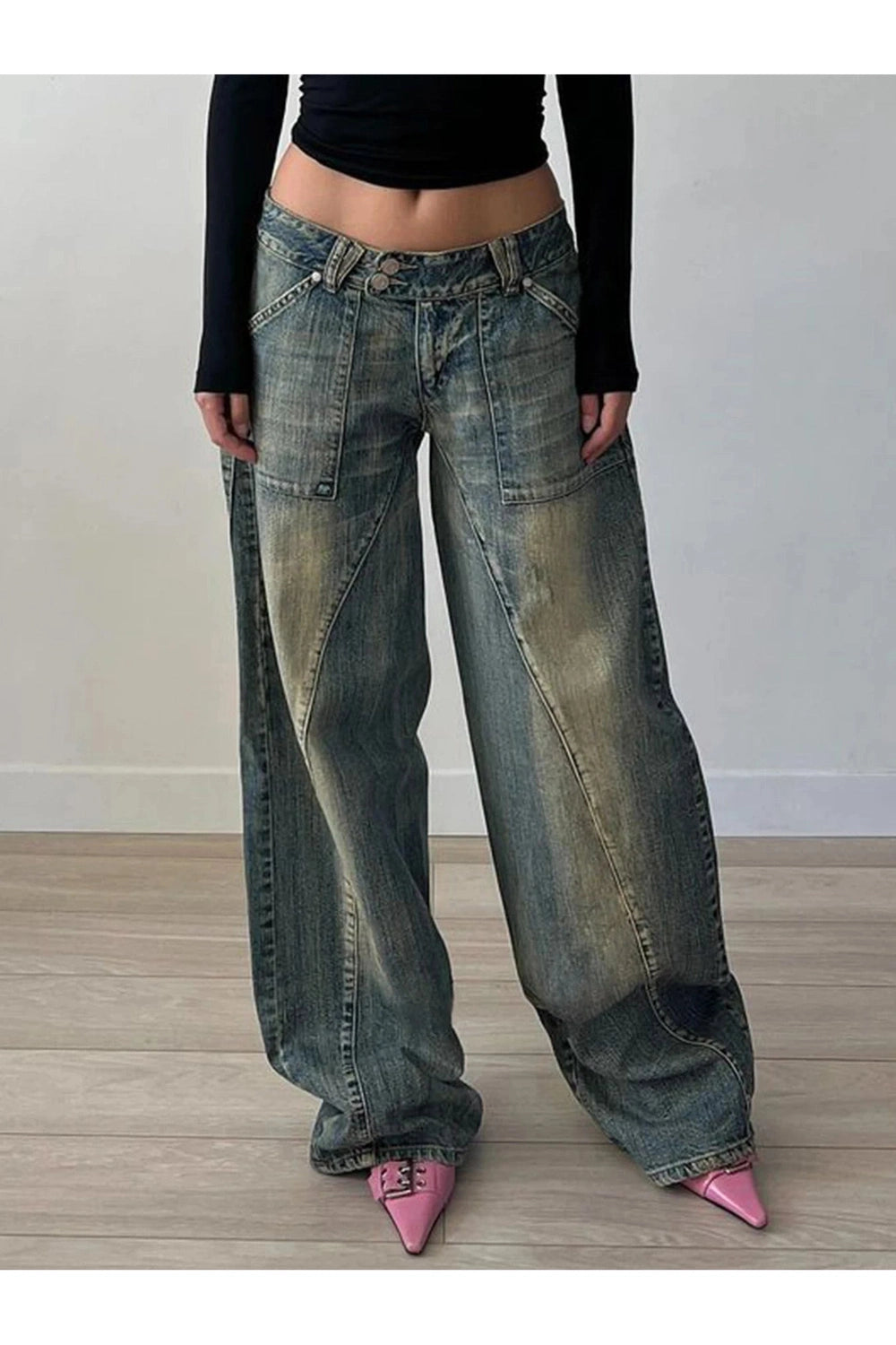 Y2k Vintage Washed Baggy Jeans