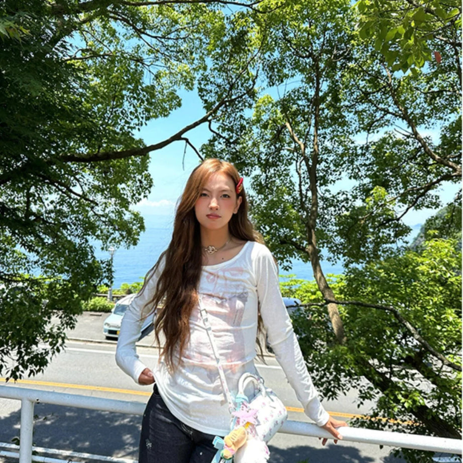 Dreamy Corset Illusion Off-Shoulder Top