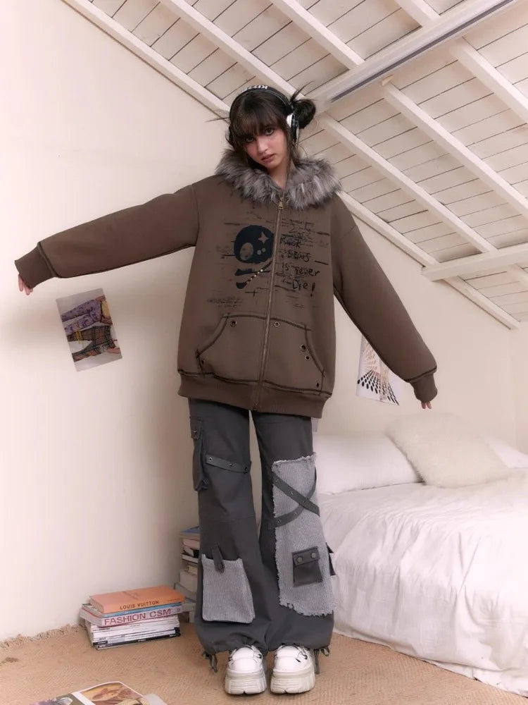 Feral Edge Fur-Trim Hoodie