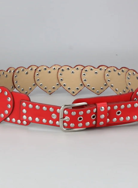 Punk Love Stud Heart Belt