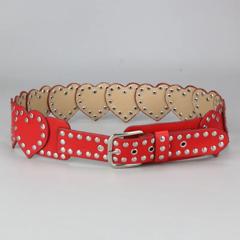 Punk Love Stud Heart Belt