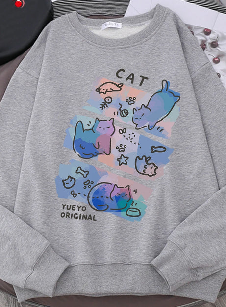 Pastel Meow Mix Sweatshirt