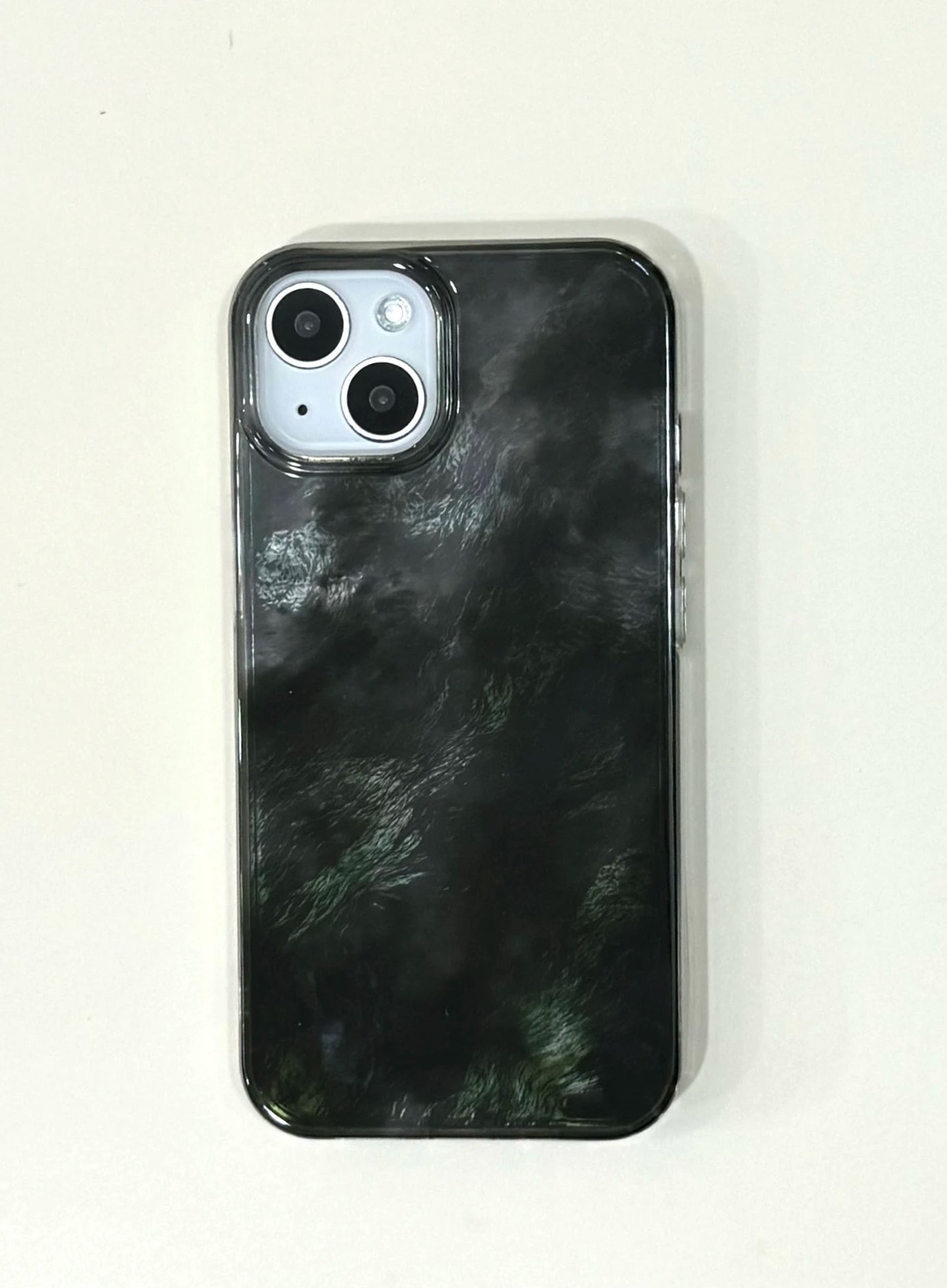 Glossy Black Marble iPhone Case