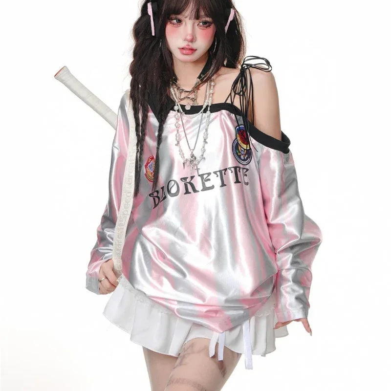 Vintage Off Shoulder Sweatshirts