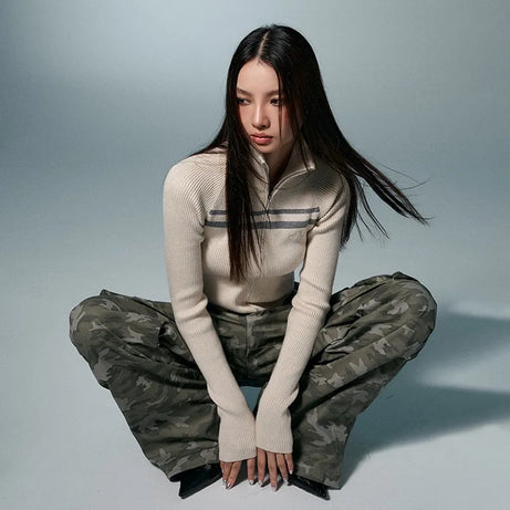 Urban Edge Cropped Knit Jacket