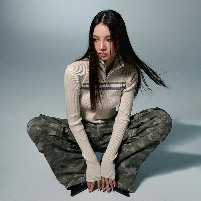 Urban Edge Cropped Knit Jacket