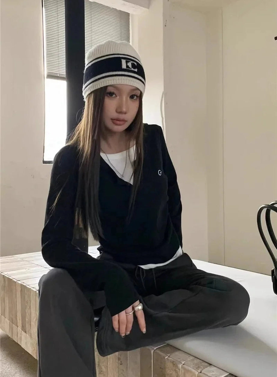 Minimalist Split Neck Layered Top