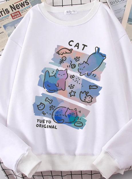 Pastel Meow Mix Sweatshirt